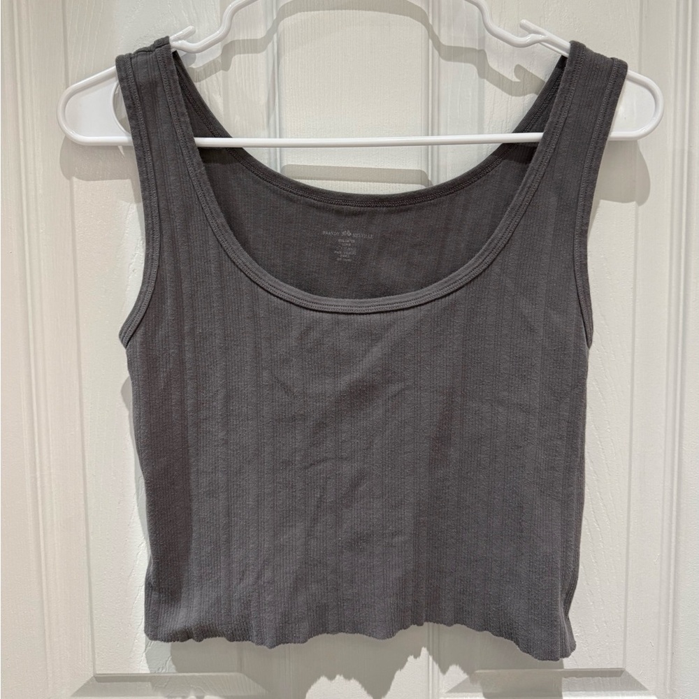 Brandy Melville Charcoal Cropped Tank Top